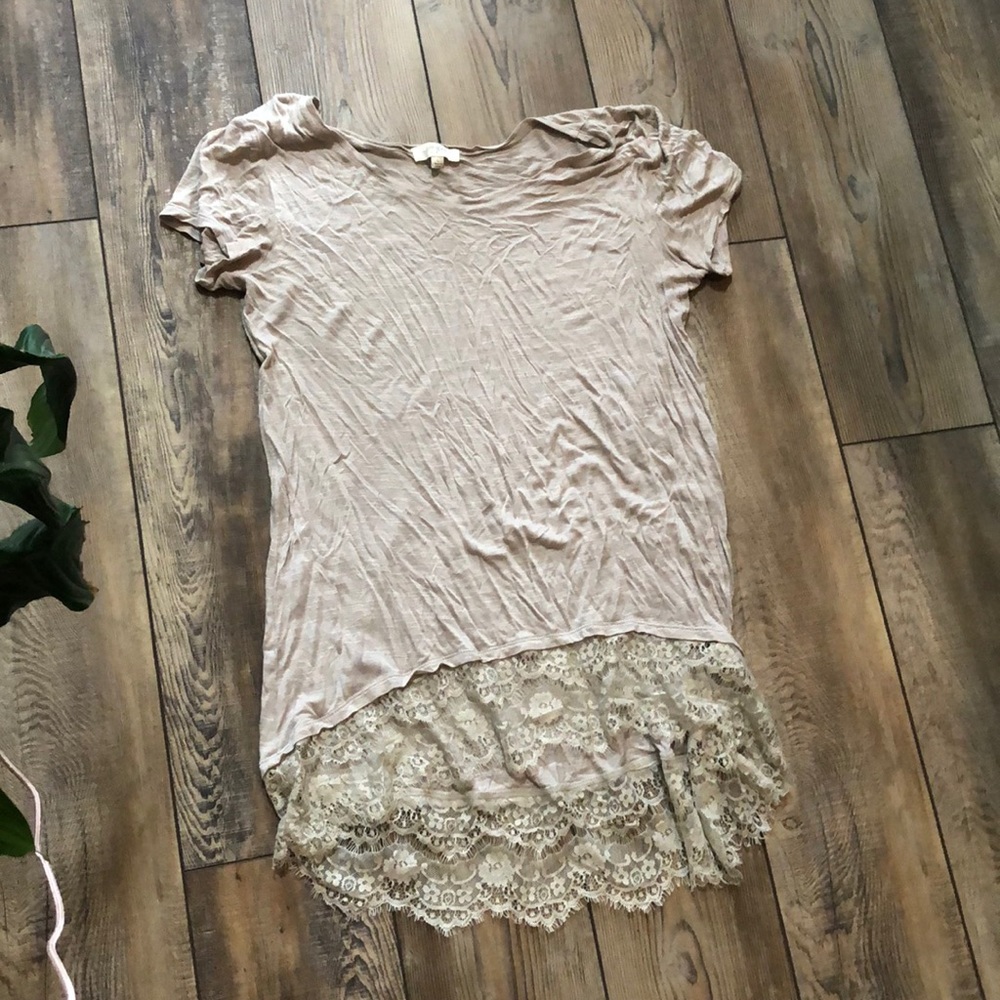 Lace detail t shirt
